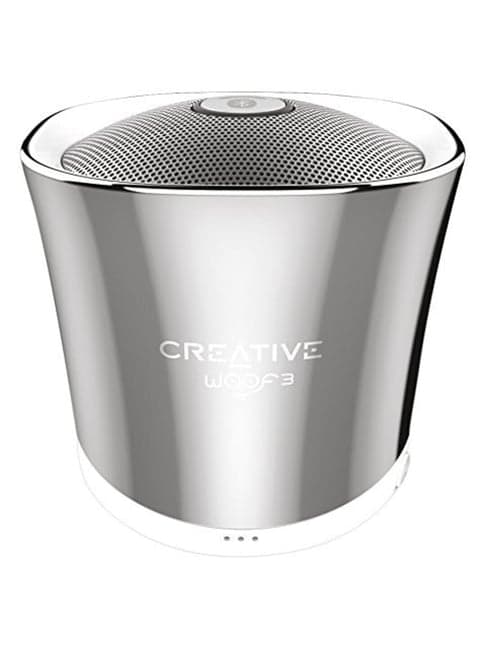Creative Woof 3 Bluetooth Speaker (Winter Chrome/Silver)