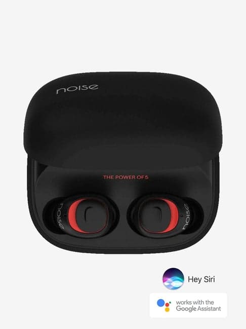 Noise Shots X5 Charge True Wireless Earbuds With Charging Case (Hot Black)