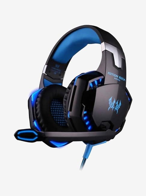 Kotion Each LED Wired Gaming Headphone with Microphone (G2000, Black and Blue)