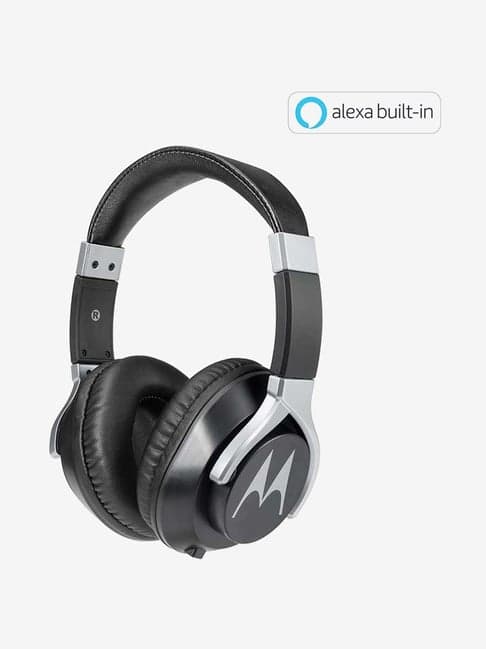 Motorola Pulse 200 Bass Wired Over The Ear Headphones (Black)
