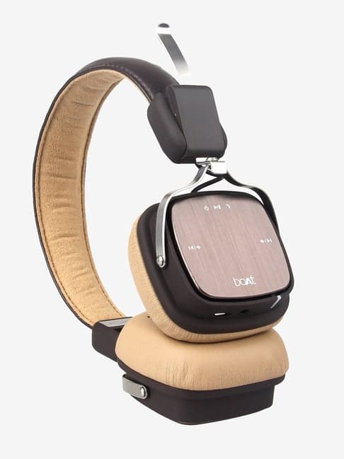 boAt Rockerz 600 T Wireless Headphone with Immersive Sound, Cosy Earcups& Up to 20H Playtime (Brown)
