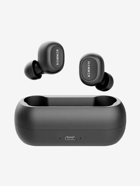 Hammer Solo Truly Wireless Earbuds TWS Bluetooth 5.0 with 300 mAh Charging Case (Black)