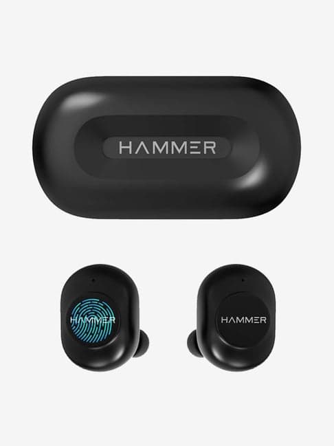 Hammer AirTouch Bluetooth Wireless Earbuds TWS with Touch-Control Mic Range 10M Usage 3-4H (Black)