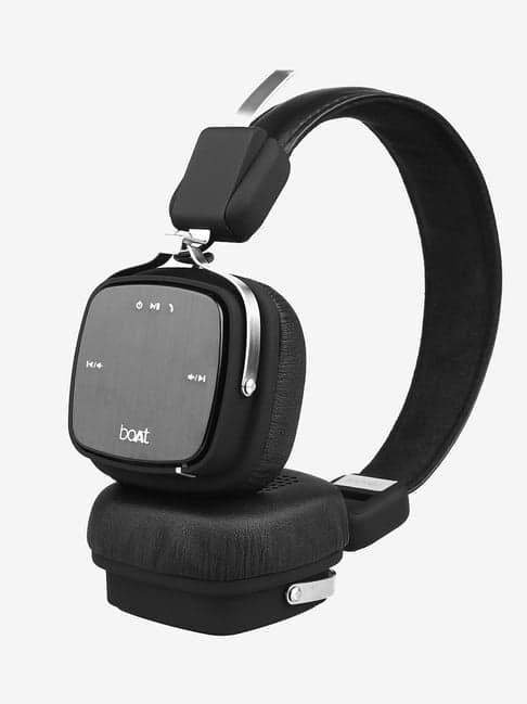 boAt Rockerz 610 T Wireless Headphone with Immersive Sound, Cosy Earcups& Up to 8H Playtime (Black)