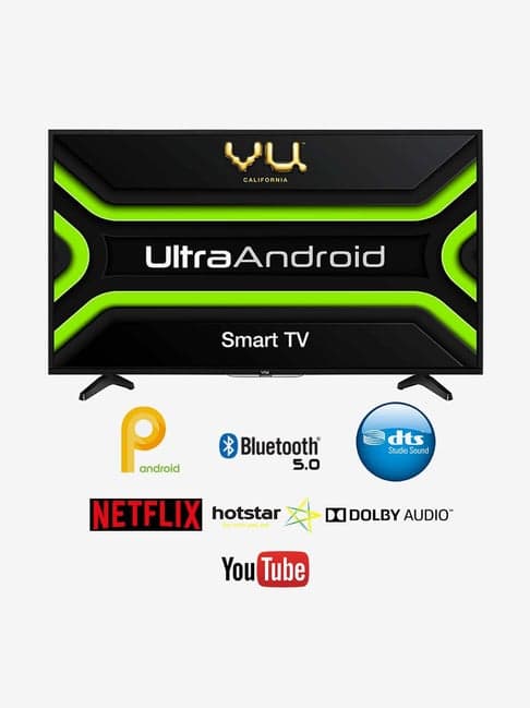 Vu 108 cm (43 Inches) Google Certified Android Full HD Smart LED TV Ultra 43GA (2019 Model, Black)
