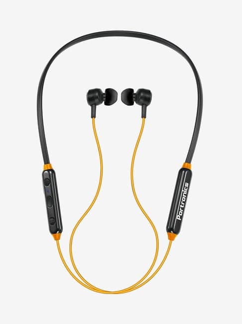 Portronics Harmonics One POR-1143 Wireless Neckband with Microphone (Orange)