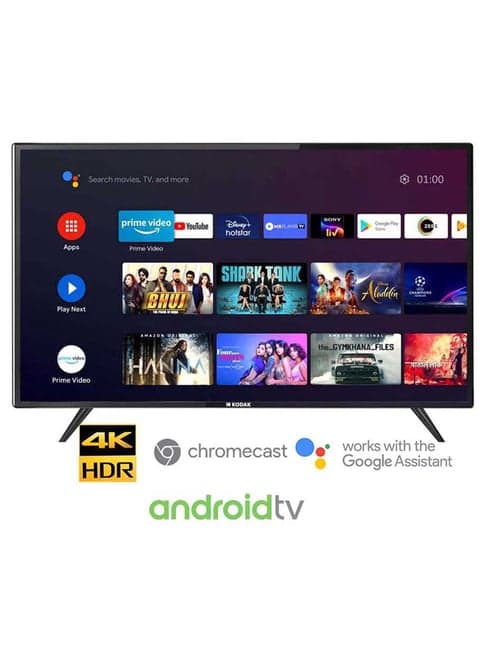 Kodak 108 cm (43 Inches) Certified Android 4K Ultra HD LED TV 43UHDX7XPRO (Black)
