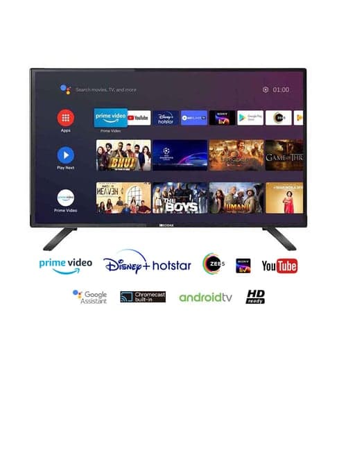 Kodak 80 cm (32 Inches) Android Smart HD Ready LED TV 32HDX7XPRO (Black)