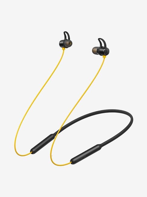RealMe RMA108 Wireless Bluetooth Neckband with Microphone (Yellow and Black)