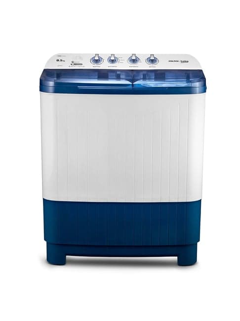 Voltas Beko 8.5Kg 5 Star Semi Automatic Top Load Washing Machine (WTT85DBLT, Sky Blue)