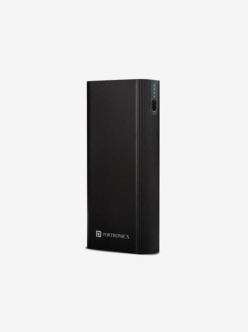 Portronics M 20K POR-1224 20000mAh Power Bank with Dual USB Input (Black)