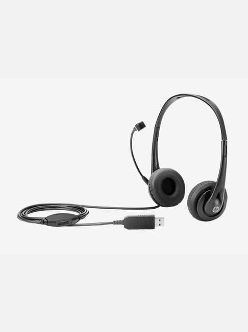 HP T1A67AA Stereo On The Ear Headphone with Mic (Black)