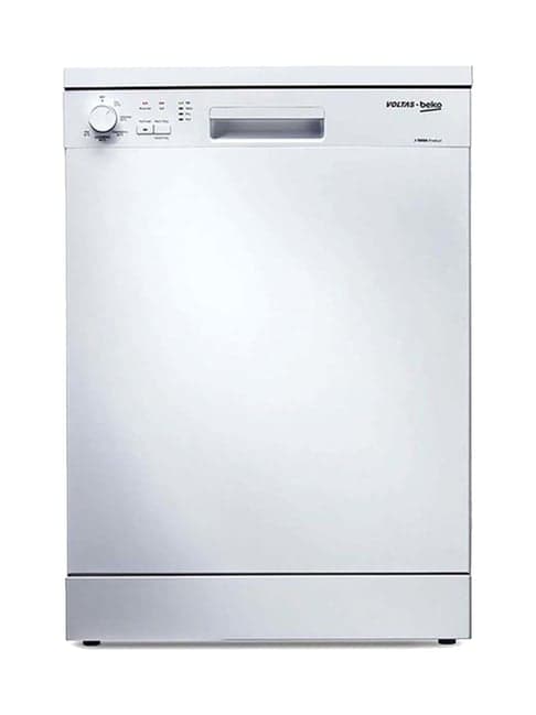 Voltas Beko 14 Place Fully Automatic Dishwasher (DF14W, White)