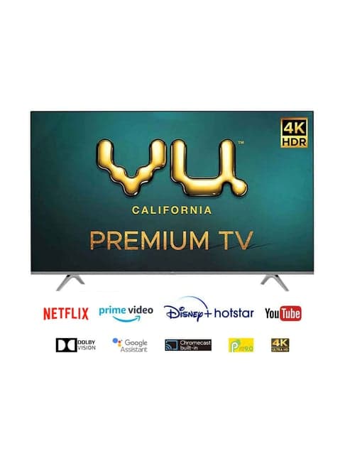 Vu 139 cm (55 Inch) Android Smart 4K Ultra HD LED TV Premium 55PM (Black)