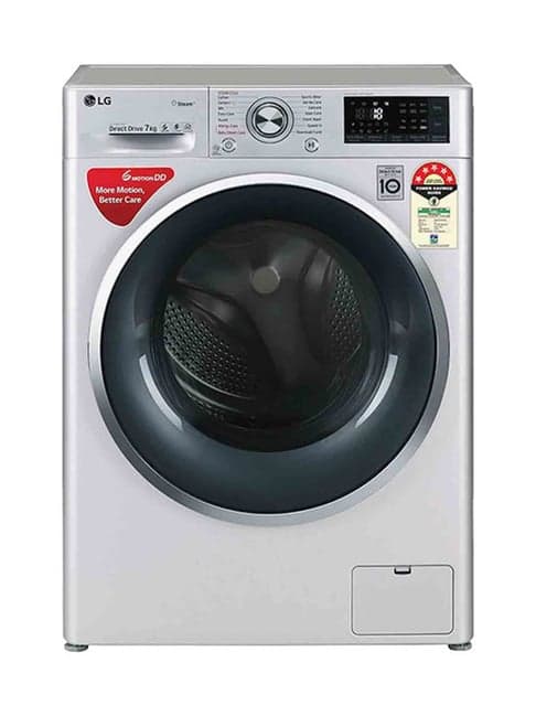 LG 7Kg 5 Star Inverter Fully Automatic Front Load Washing Machine with Wi-Fi (FHT1207ZWL,Silver)