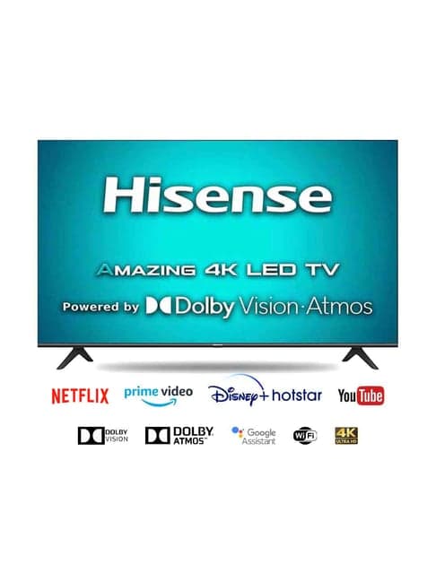 Hisense 108 cm(43 Inches) Android Smart 4K Ultra HD LED TV 43A71F (Black) With Dolby Vision & ATMOS