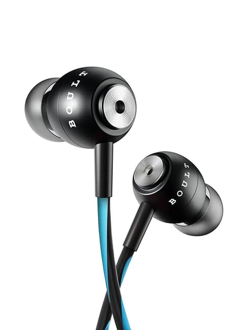 Boult Audio BassBuds Storm-X In-Ear Wired Earphones with Full Metal Body & Extra Bass (Blue)