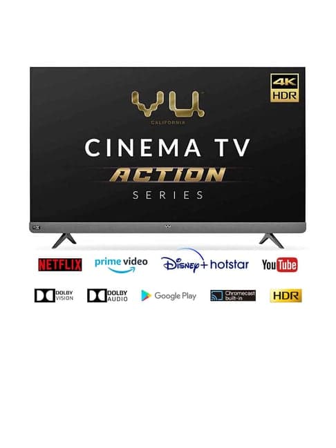 Vu 164 cm (65 Inches) Android Smart 4K Ultra HD LED TV Action 65LX (2021 Model, Black)