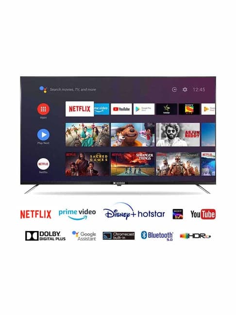 Kodak 108 cm (43 Inches) Smart 4K UHD LED TV 43CA2022 (2021 Model, Black) With Dolby Digital Plus