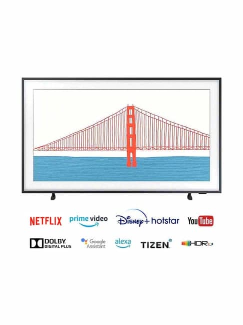 Samsung 108 cm (43 Inches) The Frame Series 4K Ultra HD Smart QLED TV QA43LS03AAKLXL (2021, Black)