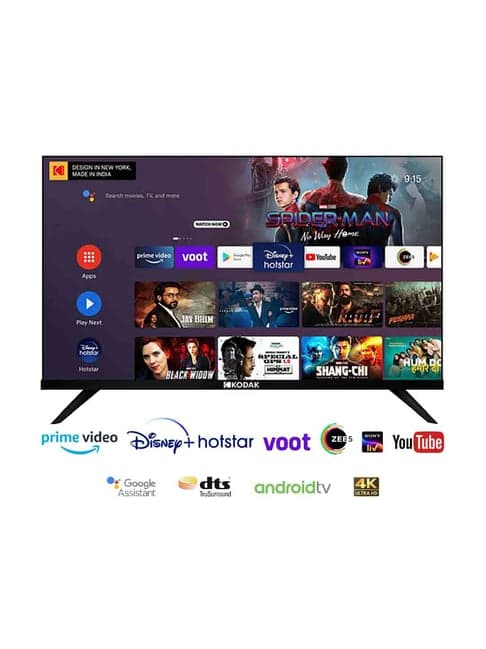 Kodak 108 cm (43 Inches) Android Smart Ultra HD 4K LED TV 43UHDX7XPROBL (2022 Model, Black)