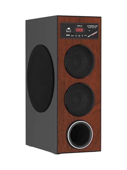 Krisons Thunder 80W 2.1 Channel Bluetooth Tower Speaker (Black and Brown)