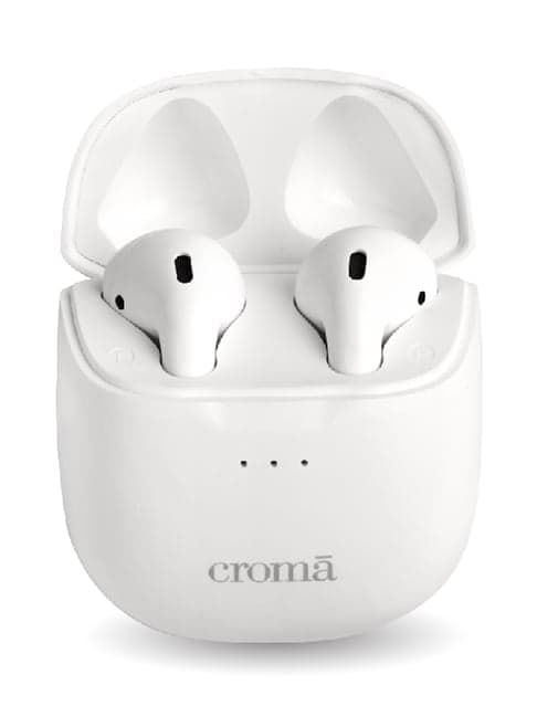 Croma CREEH1901sBTEB True Wireless Earbuds with Mic (White)