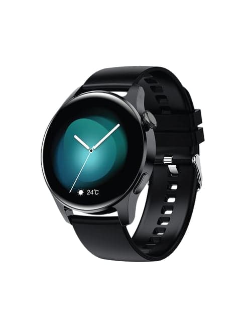 Hammer Pulse 4.0 1.28-inch round shape calling smart watch for men digital watches for women (Black)