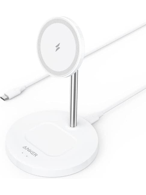 Anker PowerWave Magnetic 2-in-1 Wireless Charging Stand Lite (White)
