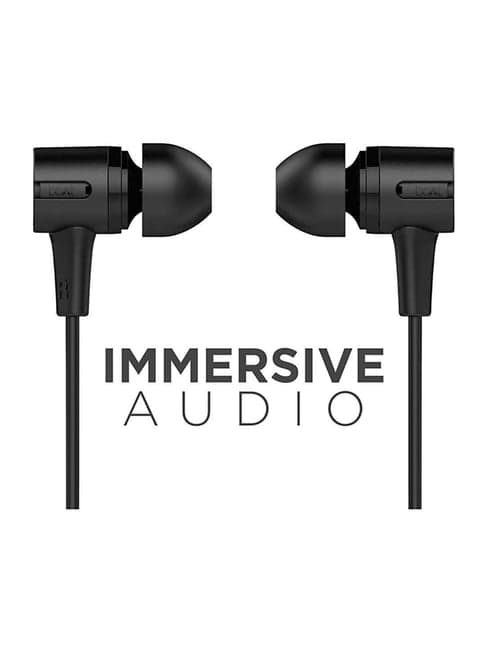 boAt Bassheads 102 in Ear Wired Earphones with Mic(Charcoal Black)
