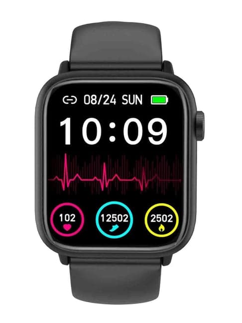 AeoFit Atlas SmartWatch with 1.8 inch Display & Bluetooth Calling (Black Strap)