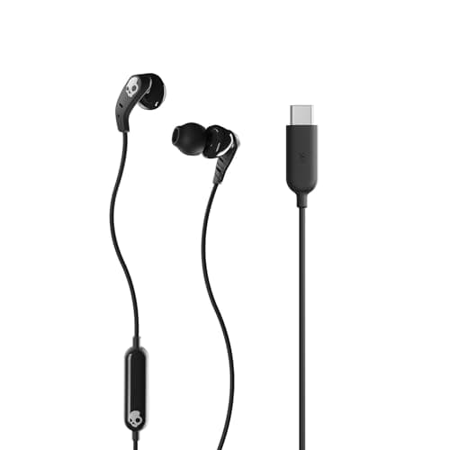 Skullcandy Set USB-C in-Ear Wired Earbuds, Microphone, Works with iPhone 15, Android and Laptop - Black