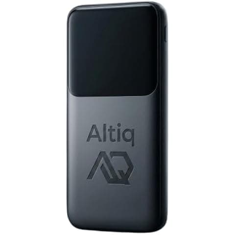 ALTIQ 10000mAh Power Bank, 15W Magnetic Wireless Fast Charging, Compact Pocket Size (Grey)