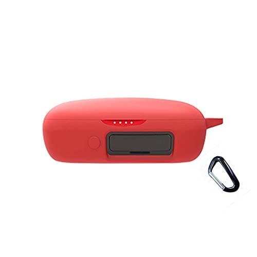 Heropantee Pouch for Boat Airdopes 441 Pro 3D Protective Soft Silicone Dust-Proof Shockproof Case Cover with Hook (Cover Only) (This Cover is Not Sold Or Created by Boat) (Red)