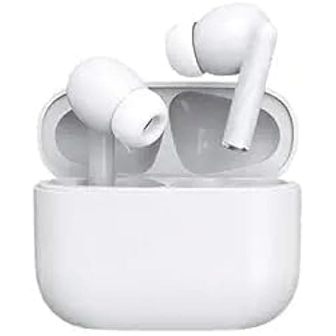 NIRVAYA ENTERPRISE Wireless Earbuds Bluetooth 5.1 TWS Earphones Full Touch Control Headphones Built-in Microphone Immersive Sound Quality Ensure Fast Stable & Connection Smart (White)
