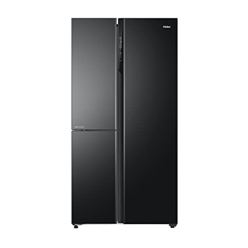 Haier 628 L Triple Door Side By Side Refrigerators, Expert Inverter Technology (HRT-683KS, Black Steel, Magic Convertible)
