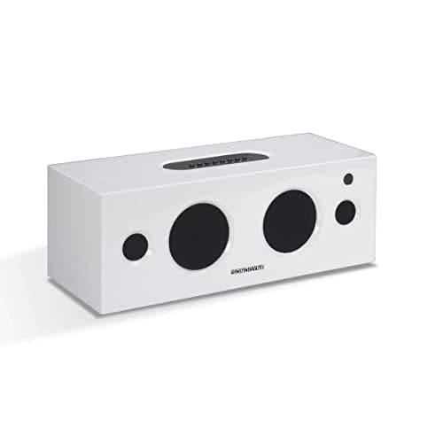 Sonodyne Alaap 80W Wireless Bluetooth Speaker for Home with Wooden Finish, Sound, Party Connect, Class D Amplifiers, Remote Controlled (White)