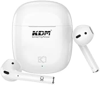 KDM Z1 TOP PODS Earbuds, White, Mobile,LaptopAnd Tablet
