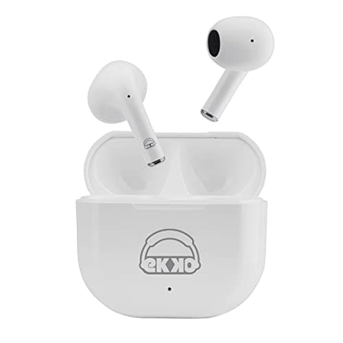 EKKO Earbeats T02 True Wireless Earbuds - TWS with Super Sound, Playback Time Upto 10 Hours, Rich Sound, TwinConnect, Type-C, Siri & Google Assistant Activate (White)