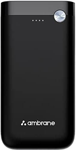 Ambrane 20000mAh Power Bank with 20W Fast Charging, Triple Output, Power Delivery, Type C Input, Made in India, Multi-Layer Protection, Li-Polymer + Type C Cable (PP-20 Pro, Black)