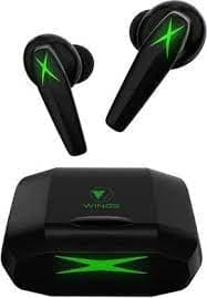 (Renewed) Wings Hawk with 65ms Low Latency Bluetooth Gaming Headset (Black, True Wireless)