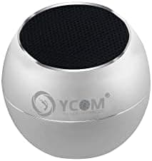 YCOM X-3 Wireless Mini Bluetooth Speaker with Custom Bass Radiator. Small, Loud, The Next Generation of Portable Speakers for Home, Outdoors, Shower (Silver)