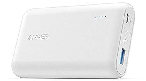 Anker PowerCore 10000mAh Power Bank Small & Light Portable Charger Ultra-Compact External Battery with Fast-Charging Technology White