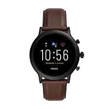 (Renewed) FOSSIL The Carlyle HR Smartwatch (Brown Strap, Free Size)