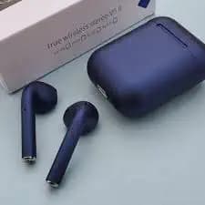 I12 TWS Earbuds Wireless Bluetooth V5.0 Earphone Headphone with Mic. Bluetooth Headset (Dark Blue)