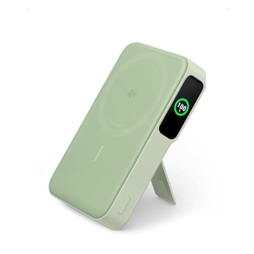 Anker MagGo Power Bank, Qi2 Certified 15W Ultra-Fast MagSafe-Compatible Portable Charger, 10,000mAh Battery Pack with Smart Display and Foldable Stand...
