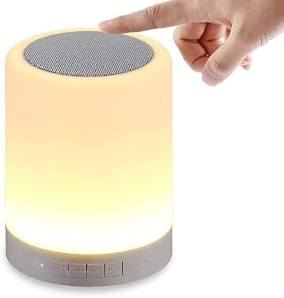 LED Touch Lamp Bluetooth Speaker, Wireless HiFi Speaker Light, USB Rechargeable Portable with TWS