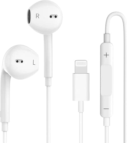 Wired Earphones for iPhon Earbuds with Lighting Connector Plug&Play Built-in Microphone & Remote Control Headsets Compatible with iPhone 14/13/12/11/X...