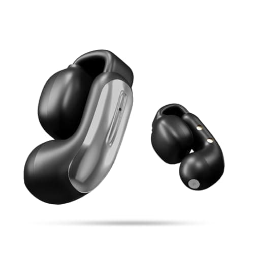 pTron Bassbuds Vortex Open Ear Wireless Earbuds, SafeBeats Design, HD Mics & AI-ENC for Clear Calls, 50hrs Playtime, 10mm Dynamic Drivers, BT5.4 Headp...
