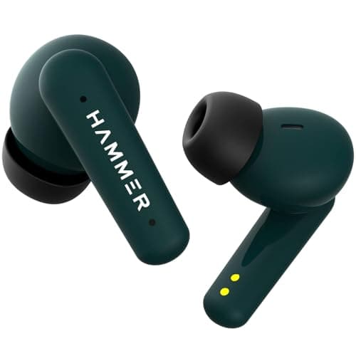 HAMMER Airflow Plus TWS Earbuds with Bluetooth 5.1, Smart Touch Control, Type-C Charging, IPX4 Rated SweatProof, Stereo Sound, Upto 23 Hours Playback,...